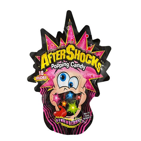 Aftershocks Popping Candy Strawberry 27g I Luv Lollies