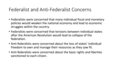 Solution Differences Between Federalists And Anti Federalists