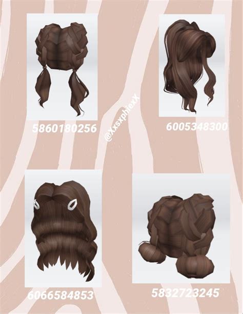Bloxburg Brunette Hair In 2021 Roblox Codes Bloxburg Decal Codes