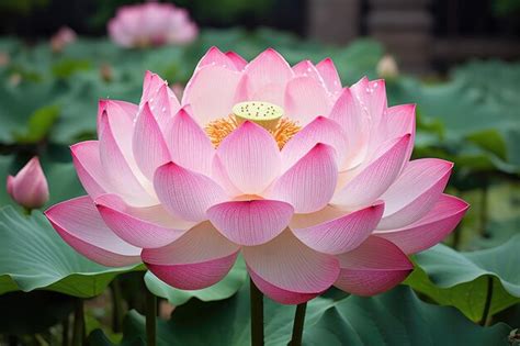 Premium Ai Image Laxmi Lotus A Sacred Flower Also Known As Nelumbo