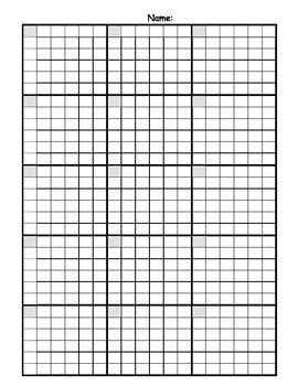 math answer sheet  graph paper grid bundle  mrssquier tpt