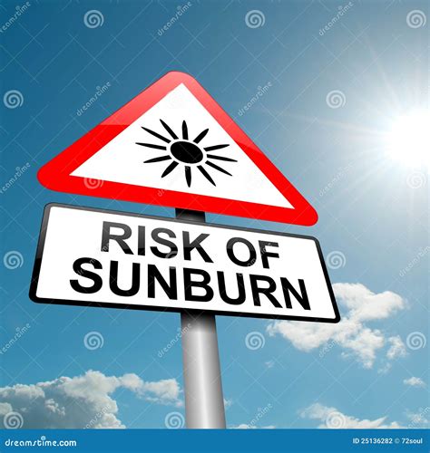Sunburn Risk Concept. Stock Photography - Image: 25136282