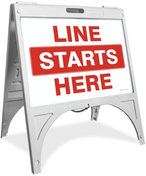 Line Starts Here Sandwich Board Sign Get 10 Off Now