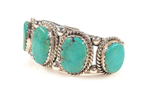 Lot Randy Hoskie Navajo Sterling Turquoise Cuff
