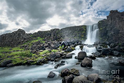 Oxarafoss Waterfall Iceland Photograph By Delphimages Photo Creations Fine Art America