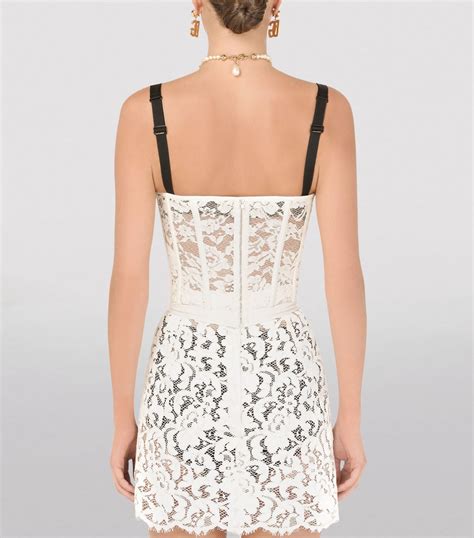 Dolce And Gabbana Multi Lace Bustier Top Harrods Uk