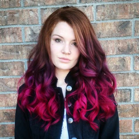 Vivid Purple And Magenta Hair Color Melt Ombre For My Patient Model