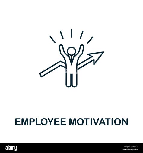 Employee Motivation Vector Icon Symbol In Outline Style Creative Sign