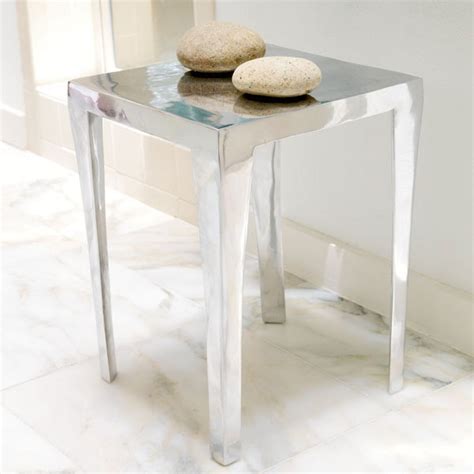 Whether your style is scandinvanian or modern, this table is a great place for your candles and plants. CHEAP TO CHIC: SHINY COOL METAL SIDE TABLES, COFFEE TABLES ...