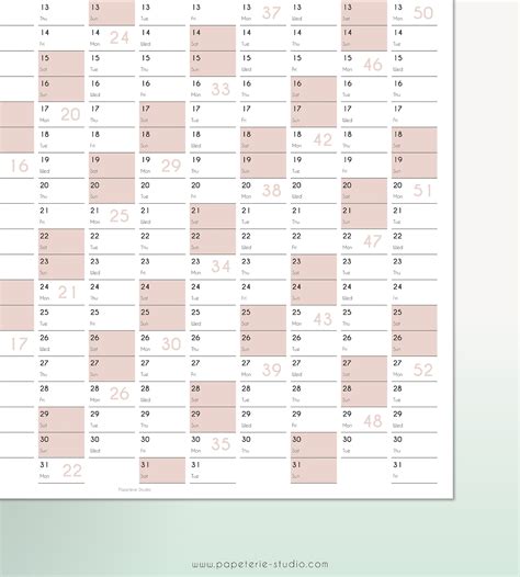 2021 Yearly Wall Calendar Printable Wall Planner 2021 Etsy