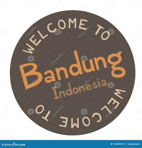 Welcome To Bandung Indonesia Stock Vector Illustration Of Drawn