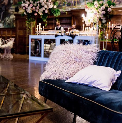 This Adorable Navy Velvet Couch Was Just Another Piece In The Beautiful
