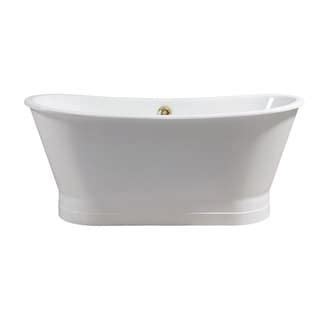Remove and repeat if needed. 67" Cast Iron R5042GLD Soaking Freestanding Tub and Tray ...