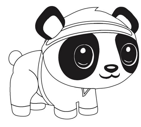 Lindo Panda De Dibujos Animados Para Colorear Imprimir E Dibujar