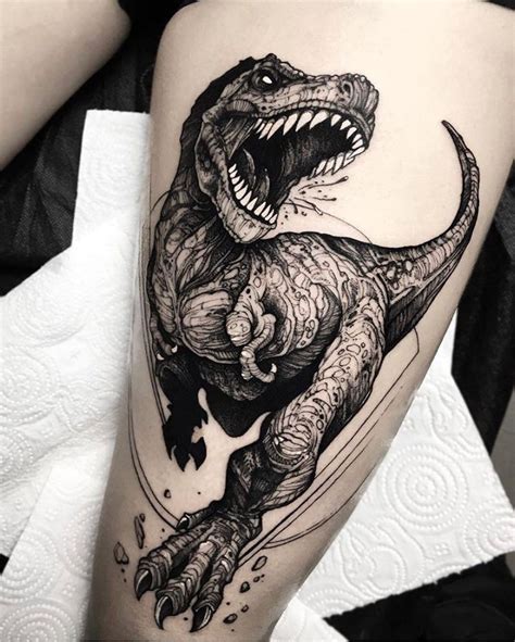 Another Great Dino Tattoo By Dmitriy Tkach From Kiyv Ukraine Tag Jurassic Tatts Or