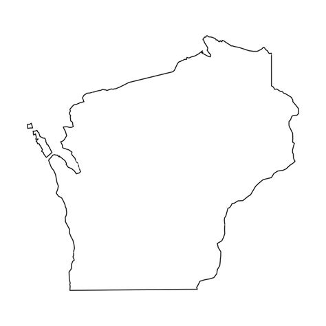 Wisconsin Outline Vector At Collection Of Wisconsin