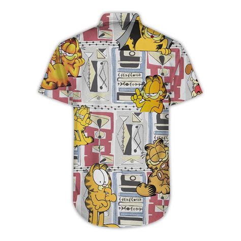 Hot Garfield Cotton Hawaiian Shirt Sold By Tersina Matchmaker Sku