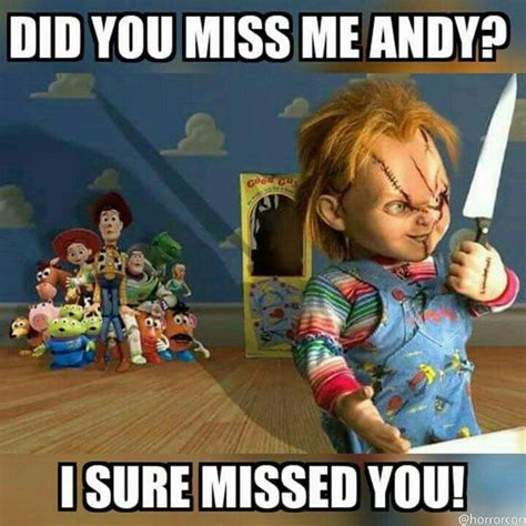 Oh no! Chucky found Andy! | Horror movies funny, Funny horror, Horror