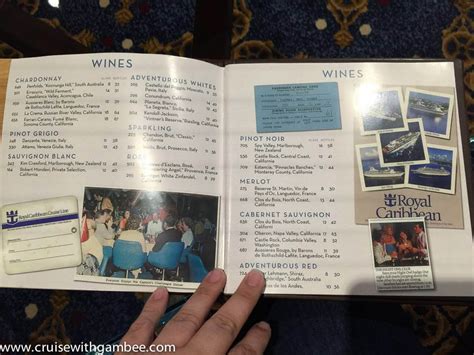 Quantum of the Seas Drink Lists – cruise with gambee