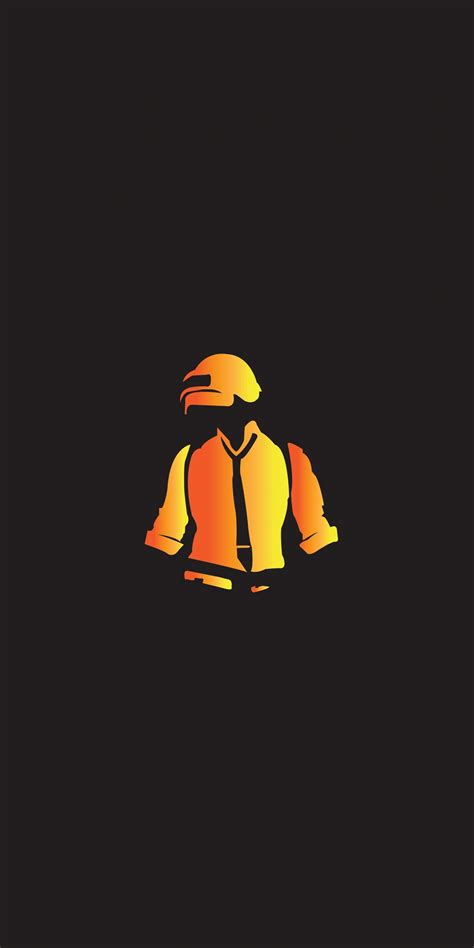 Download 1080x2160 Wallpaper Minimal Pubg Yellow Helmet Guy Art