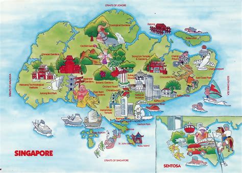 Large Detailed Tourist Map Of Singapore Singapore Asi