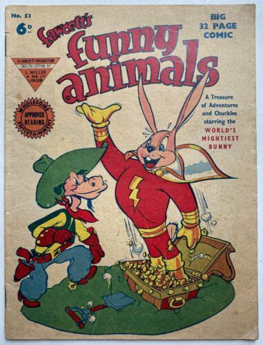 Hoppy The Marvel Bunny Fawcetts Funny Animal No 53 L Miller Uk