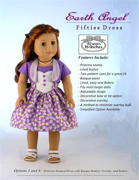 Forever 18 Inches Earth Angel Fifties Dress Doll Clothes Pattern 18