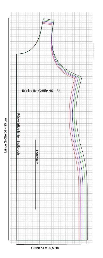Die meisten der folgenden schnittmuster zum download sind in verbindung mit dem. Kleid Schnittmuster 46 - 54 Rückseite | Schnittmuster ...