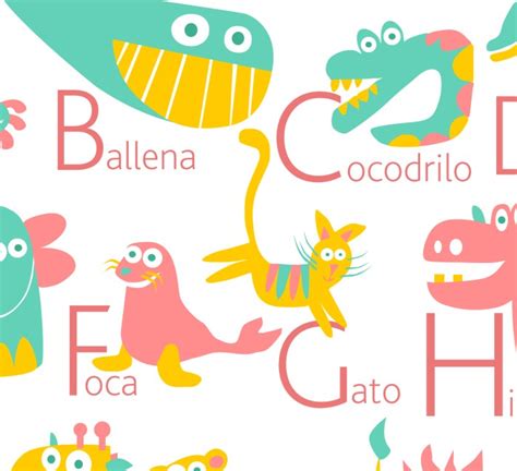 Spanish Animals Alphabet Poster Pukaca
