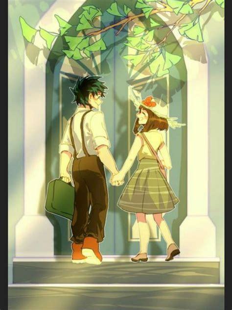 Imagenes Izuku X Ochako 💚🌸 Imagenes De Parejas Anime Parejas De Anime Personajes De Anime