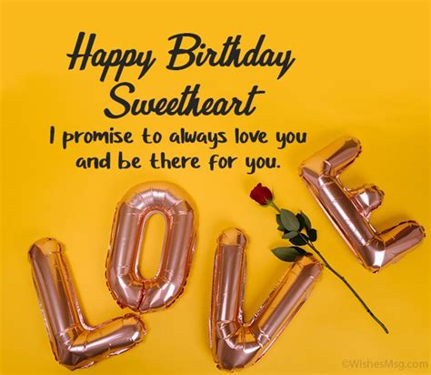 100 Romantic Birthday Wishes For Love Wishesmsg
