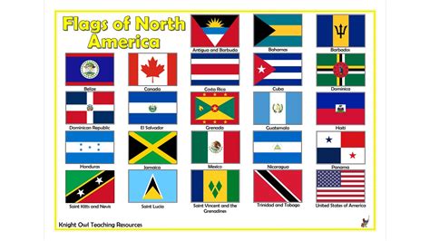 Flags Of North America Poster