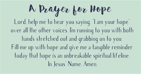 A Prayer For Hope