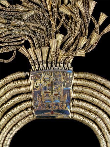 A Close Up View Of The Necklace That Belonged To Pharaoh Psusennes I