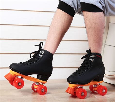 Pu Double Skate Roller Shoes Roller Skates Adult Breathable Figure
