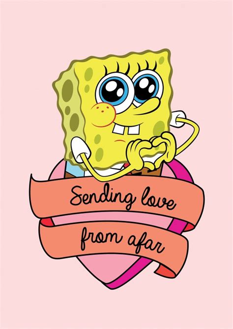 Sending Love From Afar Spongebob Kinderkaarten 🧒🏻🍭🧸 Echte