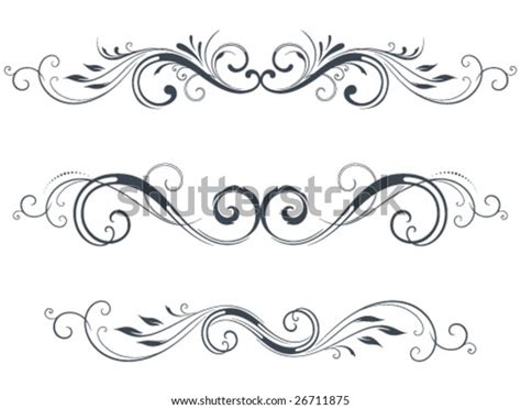 Vectorized Scroll Design Elements Can Be Stock Vector Royalty Free