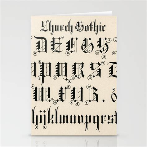 Church Gothic Calligraphy Fonts From Draughtsmans Alphabets By Hermann