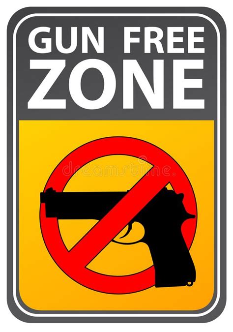 Gun Free Zone Stock Vector Illustration Of Safe Control 219934492