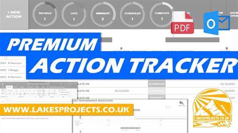 Excel Action Tracker With Interactive Charts Pdf And Email Youtube