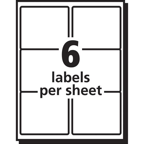 Avery Labels 6 Per Page Template Williamson