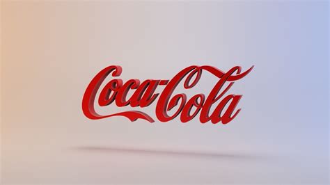 3d Model Coca Cola Logo Vr Ar Low Poly Cgtrader