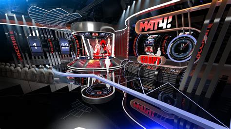 Scenic Television Design For Sport Night Talk Show On The Tvchannel