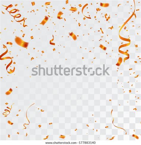 Orange Confetti Celebration Stock Vector Royalty Free 577883140