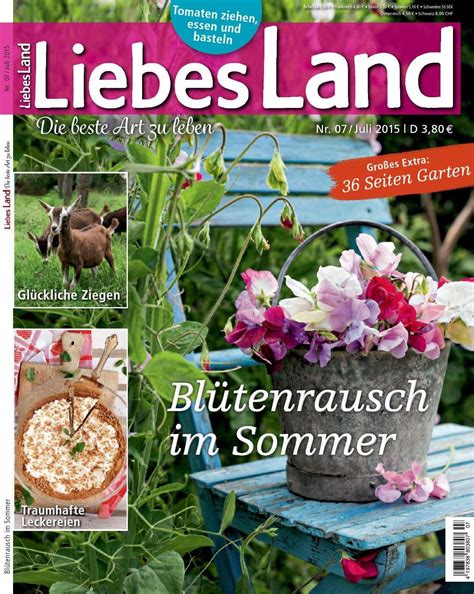Ob terrasse, einfahrt, wege oder treppen: Wohnen Und Garten Zeitschrift Frisch Liebes Land Juli 2015 ...