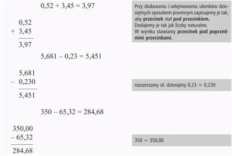 Dzielenie ułamków i dodawanie ułamków. Dodawanie i odejmowanie ułamków dziesiętnych - Matematyka ...