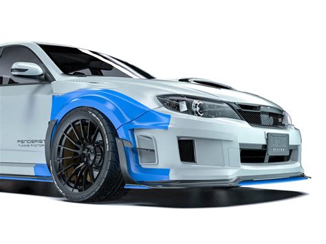 Full Fender Flares Set Wide Body Kit Subaru Impreza Wrx Sti Grbgrf 10 14