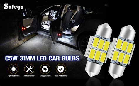 Safego Mm Festoon Led Car Bulb C W Led Bulb Canbus Error Free