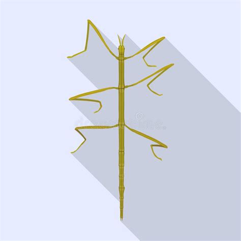 Stick Insect Vector Iconcartoon Vector Icon Isolated On White