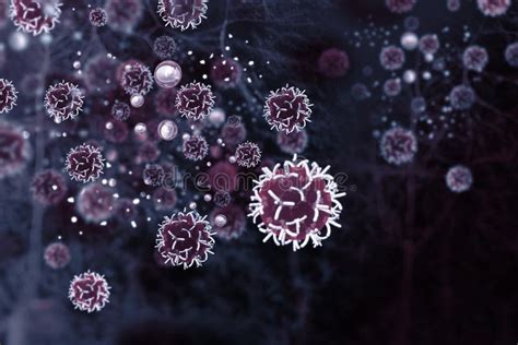 Cancer Cells On Scientific Background Stock Illustration Illustration